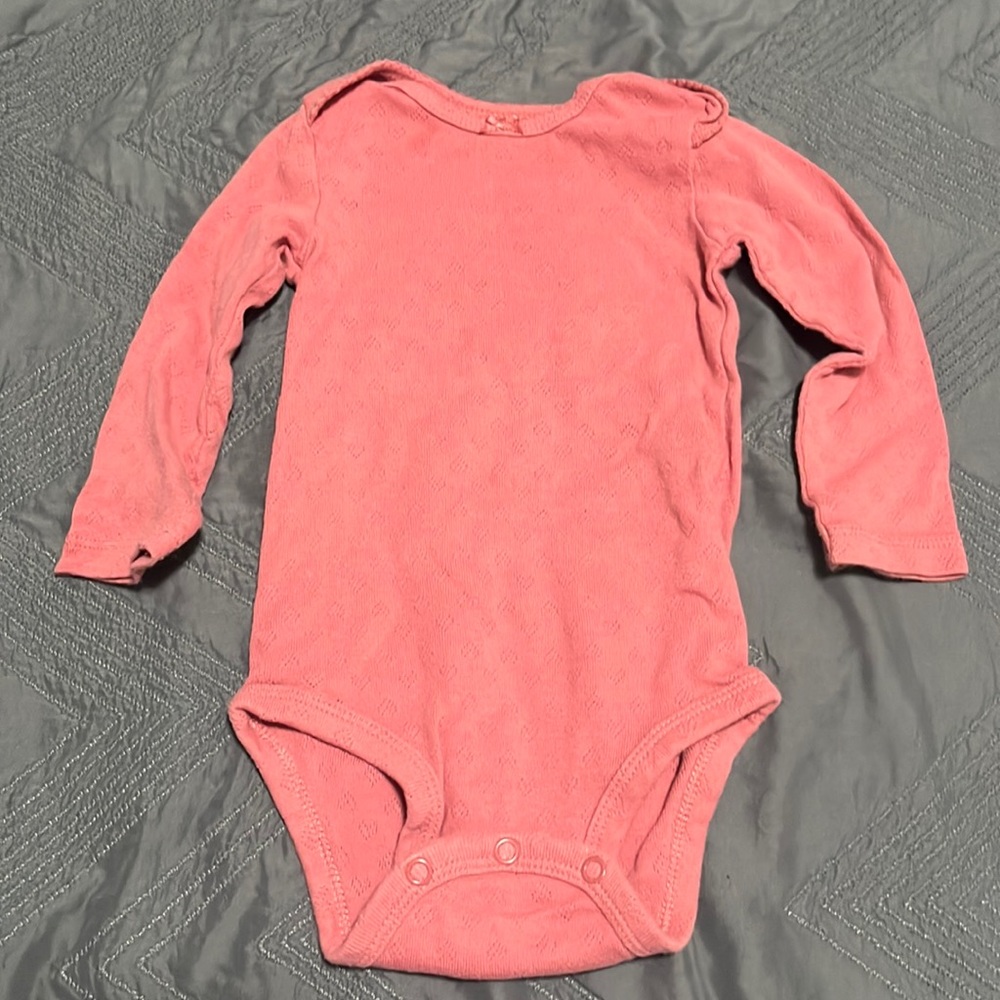 Pink long sleeve onesie